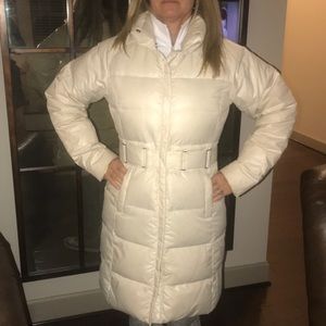 cream north face puffer